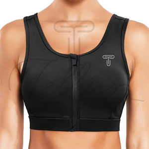 Soutien-gorge de sport pour femmes grande taille en gros, logo frontal, soutien moyen, respirant, séchage rapide, haute qualité, confortable - Product Image 5