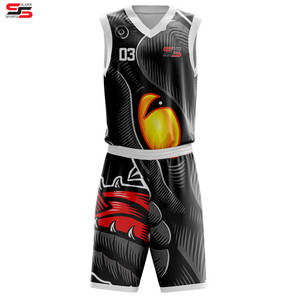 Ensemble d'uniformes de basketball personnalisés, tissu respirant, maillot imprimé, shorts pour les athlètes, les écoles, les événements sportifs, taille plus - Product Image 4