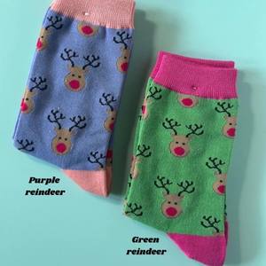 ถุงเท้าลูกเรือสำหรับวันหยุดที่อบอุ่นในฤดูหนาวลายคริสต์มาสผ้าถักแจ็คการ์ดดีไซน์คริสต์มาส - Product Image 3