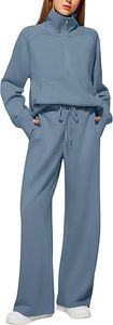 Conjunto Deportivo Informal Estampado para Mujer, 100% Algodón, de Dos Piezas, Secado Rápido, Transpirable, para Invierno - Product Image 2