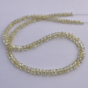 4mm 6mm Natural amarillo claro LC Fancy Color diamante facetado gotas Briolette cuentas Strand diamantes gota Real fina pulsera de lujo - Product Image 1
