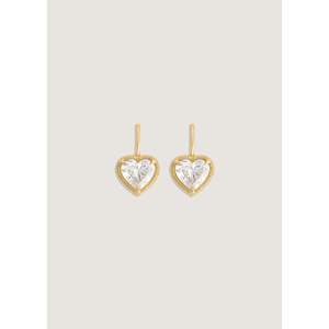 Solis Heart Diamond Earrings with Ribbed Detail - Product Image 1