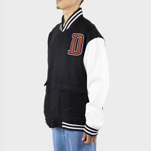 Veste de baseball légère en toile pour hommes Lettrage de style streetwear personnalisable Design d'hiver Couleurs personnalisées Tailles disponibles - Product Image 2