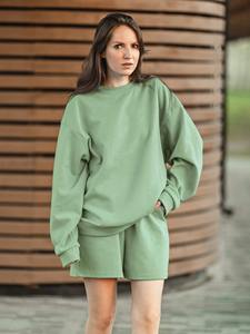 Fabricantes de ropa de mujer personalizada Conjuntos de 2 piezas de sudadera y pantalones cortos Conjuntos de mujer de la mejor calidad 2025 - Product Image 4