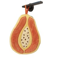 Cute Fruit Shaped Hanging Coral Velvet Super Absorbent Microfiber Kitchen Towel Quick Dry Bathroom Dish Cloth Hand Towel