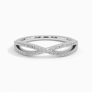 คุณภาพสูงอาร์ตเดคโคแบบบิดสไตล์วงแหวนแต่งงานเพชรสำหรับปลูกในห้องปฏิบัติการแหวนหมั้นทองสีเหลืองทอง18K เครื่องประดับแฟชั่นที่ชัดเจน VVS - Product Image 5