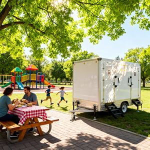 Site de secours en cas de catastrophe et d'intervention d'urgence de luxe Toilettes <span class=keywords><strong>avec</strong></span> douche Toilettes mobiles Remorque - Product Image 2