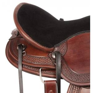 Meilleure vente en cuir véritable cheval selle ensemble de haute qualité Western Pleasure Trail Tack Headstall ensemble outil usiné à la main en gros - Product Image 4