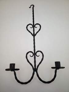 Bougeoir de sol en fer forgé Noir Trois bougeoirs en fer forgé Lite Bougeoirs en fer forgé noir - Product Image 2