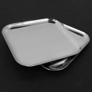 Plateau de service en acier inoxydable pour hôtel, plateau en acier inoxydable pour restaurant, plateau en acier inoxydable pour cuisine, plateau plat robuste - Product Image 1