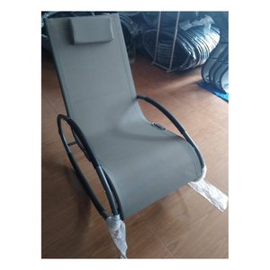 Silla Mecedora de Acero Roma Taup HJ 004 para Amicasa, Muebles para el Hogar con Estilo - Product Image 1