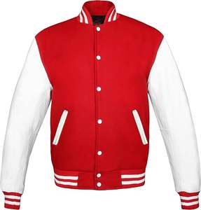 Men Jacket Chicago Jacket High Quality OEM & ODM Service Embroidery Logos Leather Sleeves College CollegeBaseballjacket for men - Product Image 4