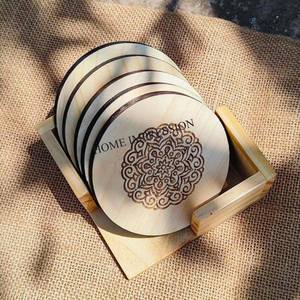 Aspecto atractivo Nuevo estilo Vajilla Posavasos de madera Más vendidos Hecho a mano Lujo Personalizable Taza de té y café Posavasos EN LA India - Product Image 6