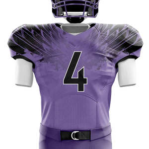 ชุดอเมริกันฟุตบอลสำหรับผู้ใหญ่ขายส่ง แบบแห้งเร็ว แขนสั้น ผ้าโพลีเอสเตอร์ 100% ออกแบบโลโก้ของคุณเองได้ - Product Image 2