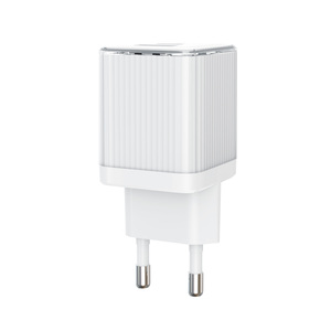 Adaptador GAN PD de 20W A + C, teléfono móvil doméstico de CA de doble puerto, uso Industrial, blanco, Compatible con los estándares de la UE, Reino Unido, EE. UU., SCP QC3.0 - Product Image 1