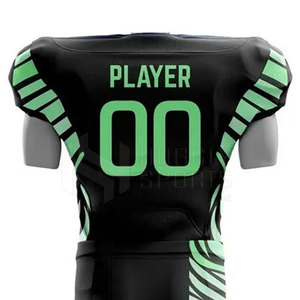 Conjunto de talla grande de manga corta transpirable de fútbol americano de poliéster 100% de alta calidad a bajo precio - Product Image 5