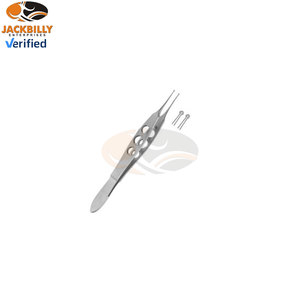 Forceps conjunctivaux manuels en acier inoxydable Fechtner, pointes délicates en forme d'anneau, plateforme de ligature intégrée, chirurgie ophtalmique MOL - Product Image 2