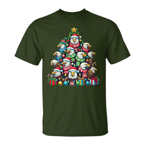 T-Shirt Promozionale Natalizia con Design Aquila e Albero di Natale - Product Image 2