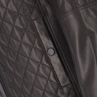 Jaket Kulit Sapi Asli Pria Musim Gugur Musim Dingin, Slim Fit, Tahan Air, Ramah Lingkungan, Kasual, Kerah V, Ritsleting Depan, Logo, Berpemanas