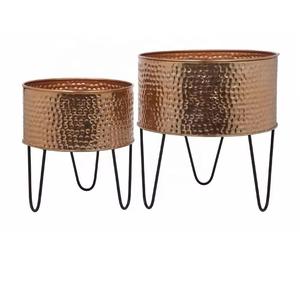 High Quality Copper Planter With Hand Etched <b>Design</b> Metal Copper Plant Container Handmade Copper Planter - Product Image 2