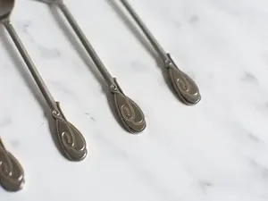 Tendance Design Argenterie Cuillère De Mariage Ensemble Meilleure Qualité Couverts Couverts En Argent Élégant Vaisselle Ustensiles De Cuisine De L'Inde - Product Image 3