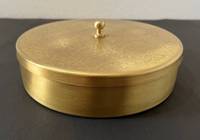 Boîte à épices carrée en laiton pur très rare, élégante, Masala Dani Dabba, 1 cuillère, 9 compartiments, polyvalente