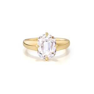 Anillo de Compromiso Estilo Antiguo con Diamante Cultivado en Laboratorio de 3.26 Ct D-F VVS1-VS2, Oro Sólido de 10K, 14K o 18K, Inspirado en el Estilo Vintage - Product Image 1