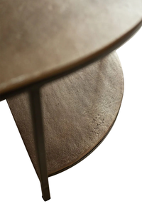 Muebles modernos y duraderos, mesa de centro, sala de estar, parte superior ovalada hecha a mano con acabado antiguo de latón para uso en interiores - Product Image 3