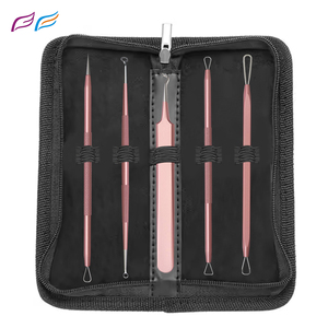 Bahasa Pro เครื่องมือกำจัดสิวหัวดำ5ชิ้นทำจากสเตนเลสมืออาชีพเครื่องมือกำจัดสิว - Product Image 6