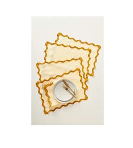 Decorative embroidered linen <b>placemat</b> with lace edges handmade <b>for</b> wedding banquet <b>table</b> decoration in luxury classic style - Product Image 6