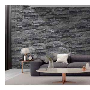GRAFITO NERO 600x1200mm Carreaux en porcelaine solide polie à haute brillance Carreaux de sol antibactériens antidérapants Europe moderne Salles de bains - Product Image 1
