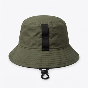 Sombrero de Pescador Personalizado de Nylon Ripstop con Cordón Ajustable, Ojales Metálicos y Emblema Termotransferible, Sombrero para Exteriores, Venta al por Mayor OEM - Product Image 2