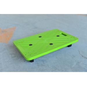 Carro de plástico de alta capacidad de 200 libras, polipropileno ligero, cuatro ruedas, enfoque suave, Plataforma para todas las direcciones - Product Image 4