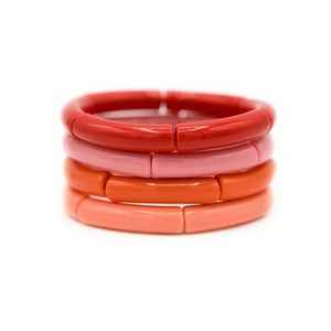 Pulseras de Resina Hechas a Mano, Elegantes y Vintage, Color Amarillo para Mujeres y Niñas, Color Único, Pulseras Clásicas con Cuentas - Product Image 5