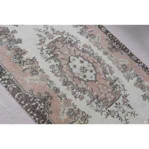 Tapis vintage 3,8x6,4 pieds, tapis turc, tapis uni marron rose - Product Image 4