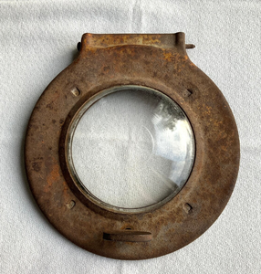 Porte de trappe antique avec hublot en forme de dôme fenêtre Vintage rustique vente chaude en laiton antique hublot nautique mur maritime nautique - Product Image 1