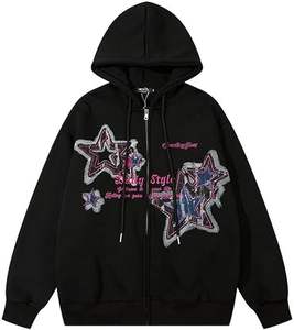 Sudaderas con capucha para mujeres y hombres, chaquetas con cremallera, ropa de moda, sudaderas estéticas, ropa gótica - Product Image 6