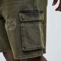 Shorts longs en jean tricoté pour homme, tendance 2025, respirants, légers, taille mi-haute élastique, motif personnalisé, plusieurs poches, été, style hip-hop