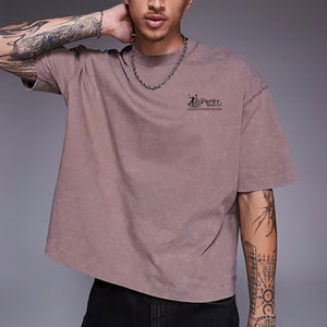 เสื้อยืดคุณภาพสูงสำหรับผู้ชาย เสื้อยืดน้ำหนักเบา เสื้อยืดสีตามสั่ง เสื้อยืดลำลอง เสื้อยืดโอเวอร์ไซส์ - Product Image 1