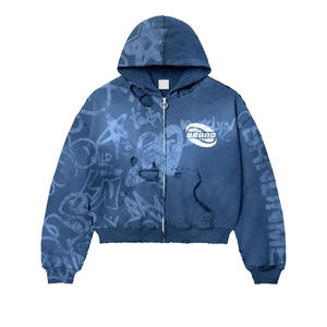 2025 dernière conception personnalisée propre Logo Top qualité 100% coton PuffPrinting sweats à capuche sweats à capuche graphiques - Product Image 2