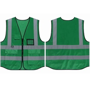 Logo personnalisé 100% polyester gilet de sécurité réfléchissant jaune avec multi-poches vente en gros pour une utilisation estivale - Product Image 1