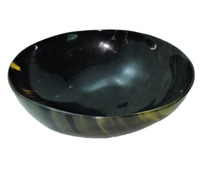 Cuenco para servir de cuerno negro Natural, cuenco duradero de cuerno pulido de la mejor calidad, cuenco decorativo para comida hecho a mano con aspecto antiguo - Product Image 5