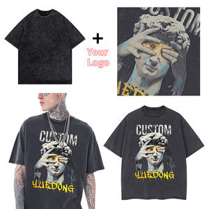 เสื้อยืดโอเวอร์ไซส์ผ้าคอตตอนหนานุ่มสไตล์สตรีทแวร์สุดหรูสำหรับผู้ชาย พิมพ์ลาย DTG แบบสั่งทำพิเศษ - Product Image 5