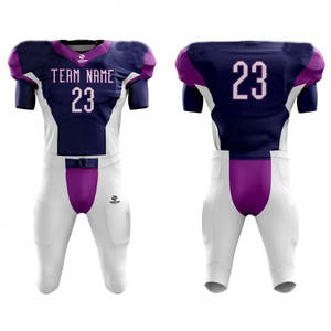 Top Design 100% Polyester Plaine Col En V Maillot De Football Américain Dernier Personnalisé Football Américain Porter Football Uniforme Costume - Product Image 4