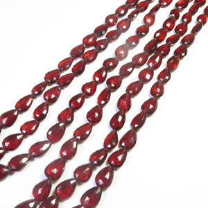 ลูกปัดโกเมนเกรดท็อปลูกปัดขนาด18 "เส้น7x5-10x7มม. ลูกปัดอัญมณีเหลี่ยมเพชรพลอยโกเมนสำหรับเครื่องประดับ - Product Image 3