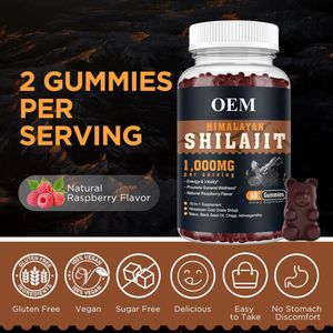 Private Label Pure Himalayan Shilajit Gummies with 82% Fulvic Acid Sugar Free Shilajit <b>Resin</b> Gummies for Support Energy & Immune - Product Image 4