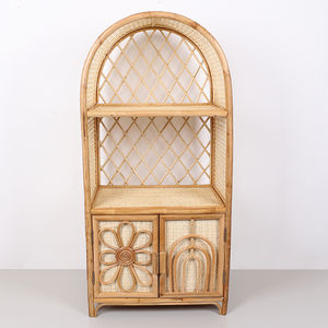 Sustainable Natural <b>Rattan</b> Cabinet | Handmade Woven <b>Cupboard</b> with Doors | Modern Safe Eco-Friendly Storage Furniture for Bedroom - Product Image 5
