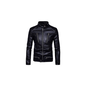 <b>Real</b> <b>Leather</b> <b>Jacket</b> Factory Direct New Fashion Double Zipper Style Coat <b>Leather</b> <b>Jacket</b> Men 2024 - Product Image 4
