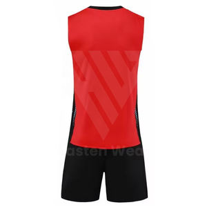 Uniforme de volley-ball pour hommes en tissu doux à prix avantageux, logo personnalisé, couleur unie, uniforme de volley-ball pour hommes avec un design optimal - Product Image 5