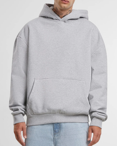 เสื้อฮู้ดสวมหัวผ้าฝ้าย100% ของผู้ชายเสื้อมีฮู้ดระบายอากาศได้ดีดีไซน์ขนาดใหญ่พร้อมพิมพ์ลายโลโก้แบบกำหนดเอง - Product Image 2